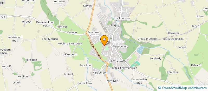 localisation de l'entreprise PLOUZENIEL PREST BEPRED  PLOUDANIEL