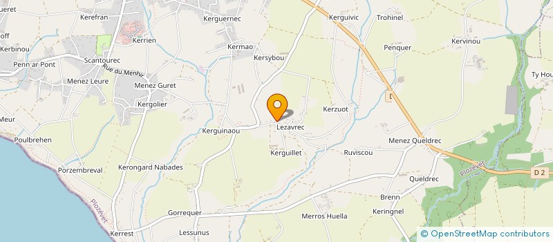 localisation de l'entreprise PLOZRENNOU  PLOZEVET