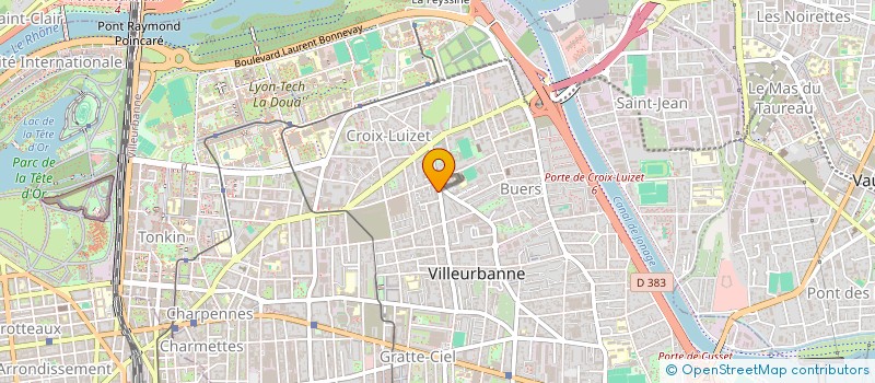 localisation de l'entreprise PLP  VILLEURBANNE