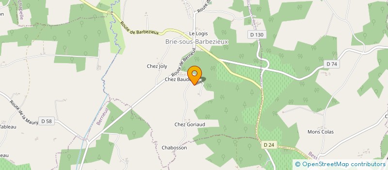 localisation de l'entreprise PLUCHON à BRIE SOUS BARBEZIEUX