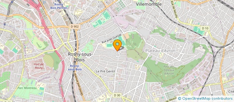 localisation de l'entreprise PLUME à ROSNY-SOUS-BOIS