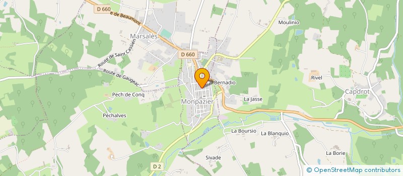 localisation de l'entreprise PLUME & CURIOSITES à MONPAZIER