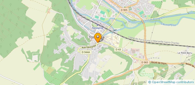 localisation de l'entreprise PLUME ET IMAGE à TONNERRE