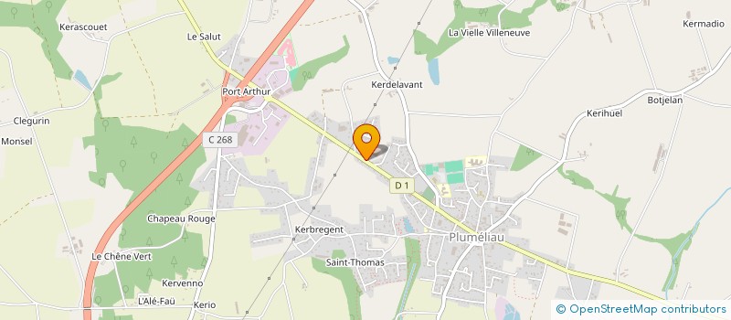 localisation de l'entreprise PLUMELIAU AUTOMOBILES  PLUMELIAU-BIEUZY