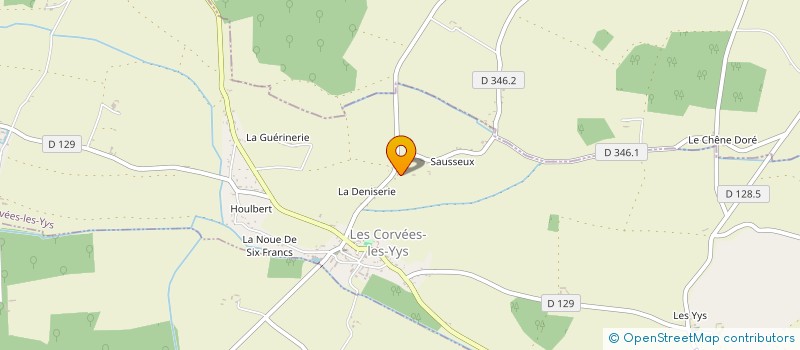 localisation de l'entreprise PLUMES BIJOUX ET KUMIHIMO à LES CORVEES-LES-YYS
