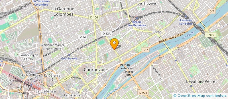 localisation de l'entreprise PLUMES&CO à COURBEVOIE