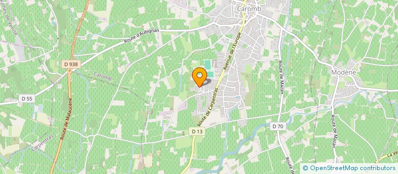 localisation de l'entreprise PLUMES ET ROSE  CAROMB