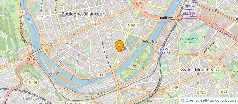 localisation de l'entreprise PLURI-PUBLI à BOULOGNE-BILLANCOURT