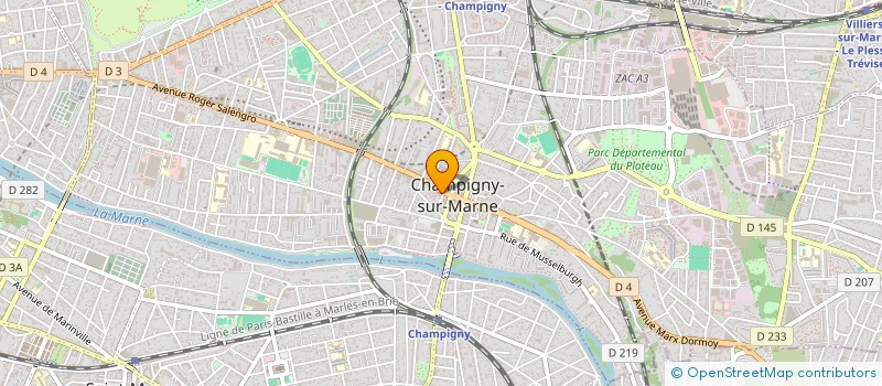 localisation de l'entreprise PLURIEL ASSURANCES à CHAMPIGNY-SUR-MARNE