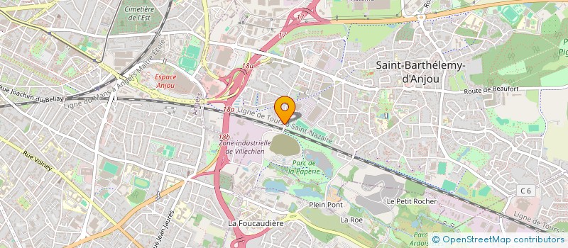 localisation de l'entreprise PLURITECH IMPEX à SAINT-BARTHELEMY-D'ANJOU