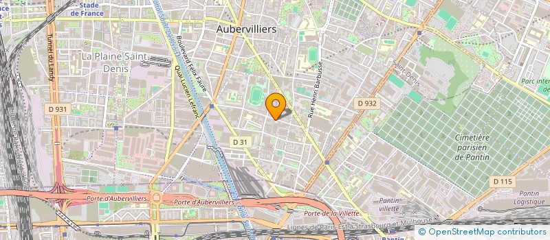 localisation de l'entreprise PLUS 5 à AUBERVILLIERS
