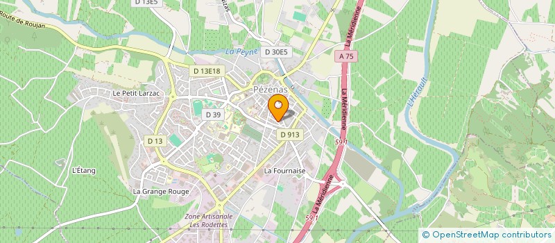 localisation de l'entreprise PLUS DE COULEUR à PEZENAS