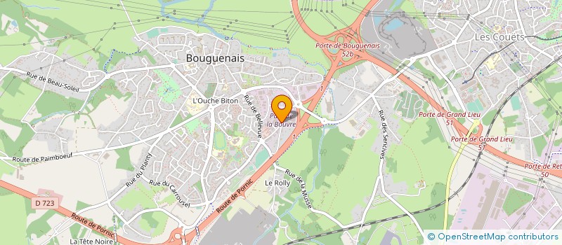 localisation de l'entreprise PLUSERVICE DPSP à BOUGUENAIS