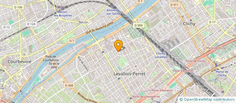 localisation de l'entreprise PLV ONE à LEVALLOIS-PERRET