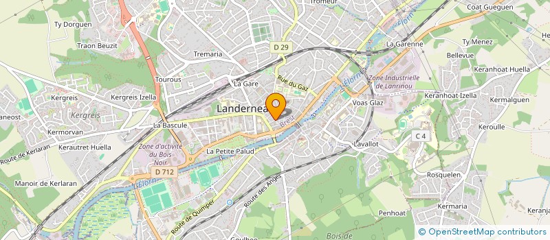 localisation de l'entreprise PLX  LANDERNEAU