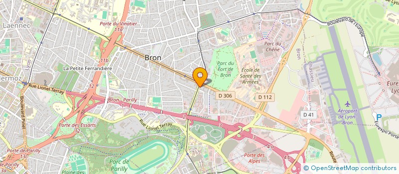 localisation de l'entreprise PM AUTOS à BRON