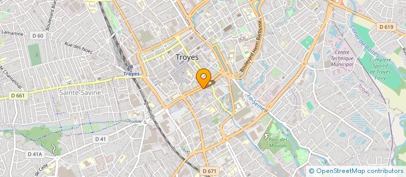 localisation de l'entreprise PM CURIE  TROYES