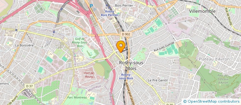localisation de l'entreprise PM ECHAFFAUDAGE à ROSNY-SOUS-BOIS