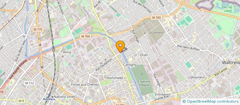 localisation de l'entreprise PM FRANCE  ROUBAIX