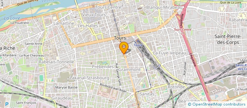 localisation de l'entreprise PM GRAMMONT  TOURS