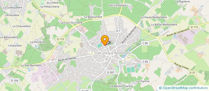 localisation de l'entreprise PM HOLDING  LE LOROUX-BOTTEREAU