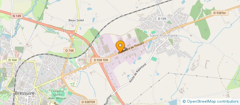 localisation de l'entreprise PM PRODUCTION  BRESSUIRE