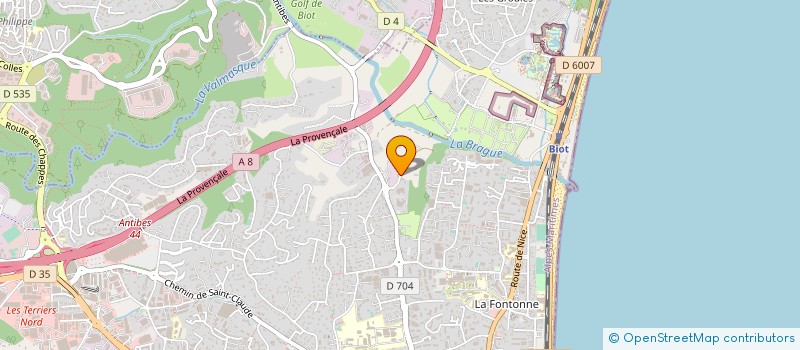 localisation de l'entreprise PMA à ANTIBES