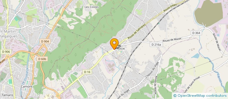 localisation de l'entreprise PMB 2017  SAINT-PRIVAT-DES-VIEUX