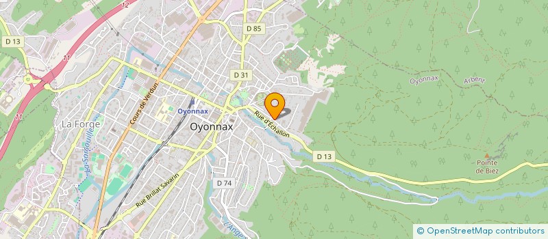 localisation de l'entreprise PMB à OYONNAX