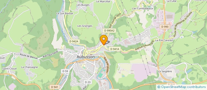 localisation de l'entreprise PMB  AUBUSSON