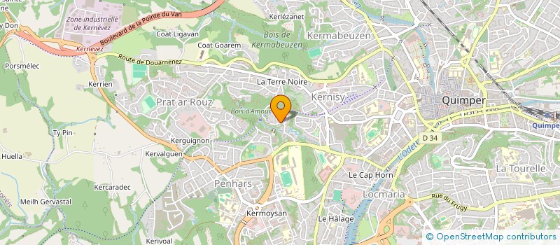 localisation de l'entreprise PMC  QUIMPER