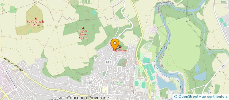localisation de l'entreprise PMCC DU PUY DE CHALUS  COURNON-D'AUVERGNE