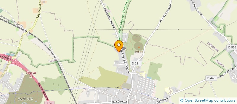 localisation de l'entreprise PMCFG  ESCAUDAIN