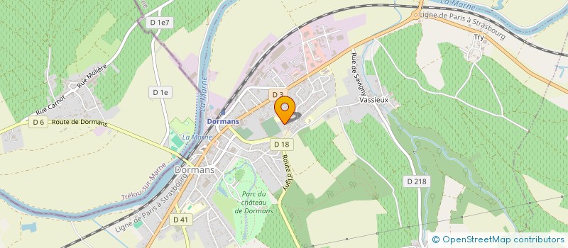 localisation de l'entreprise PME  DORMANS