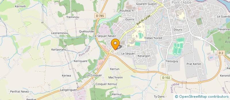 localisation de l'entreprise PME  PONT-L'ABBE