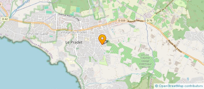 localisation de l'entreprise PMG  LE PRADET