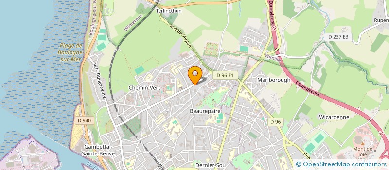 localisation de l'entreprise PMG BOULONNAIS  BOULOGNE-SUR-MER