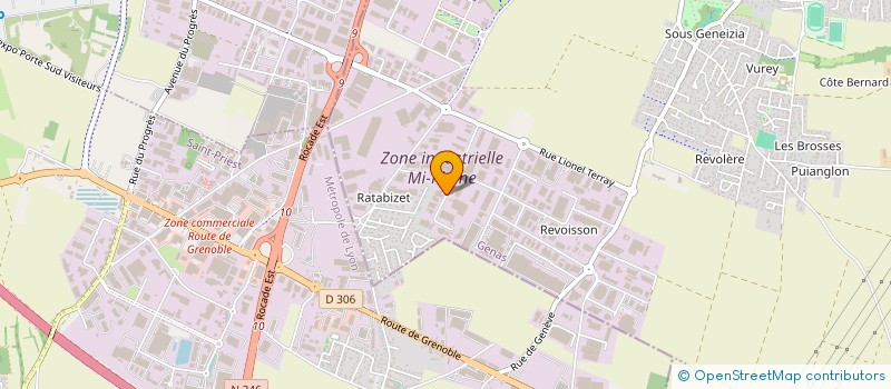 localisation de l'entreprise PMG CONCEPT  GENAS