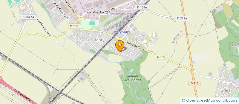 localisation de l'entreprise PMG1  MITRY-MORY