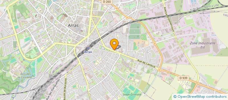 localisation de l'entreprise PMH à ARRAS