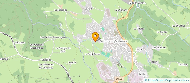localisation de l'entreprise PML ALTITUDE  SAINT-JUST-MALMONT