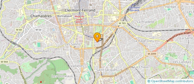 localisation de l'entreprise PML RAYNAUD  CLERMONT-FERRAND