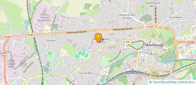 localisation de l'entreprise PMO ORGANISATION  MAUBEUGE