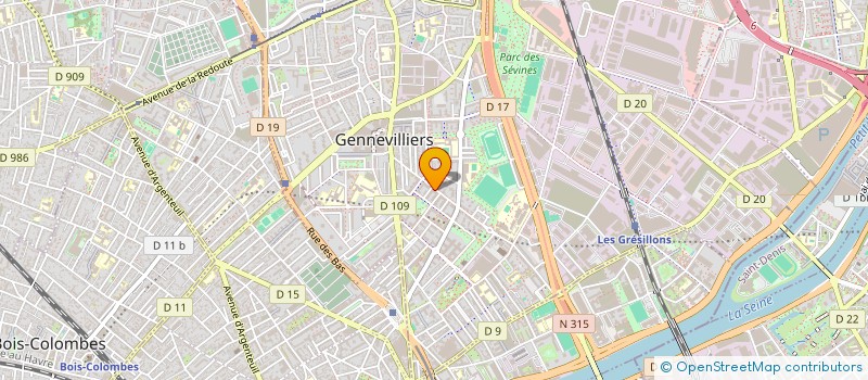 localisation de l'entreprise PMR HARMONIE à GENNEVILLIERS