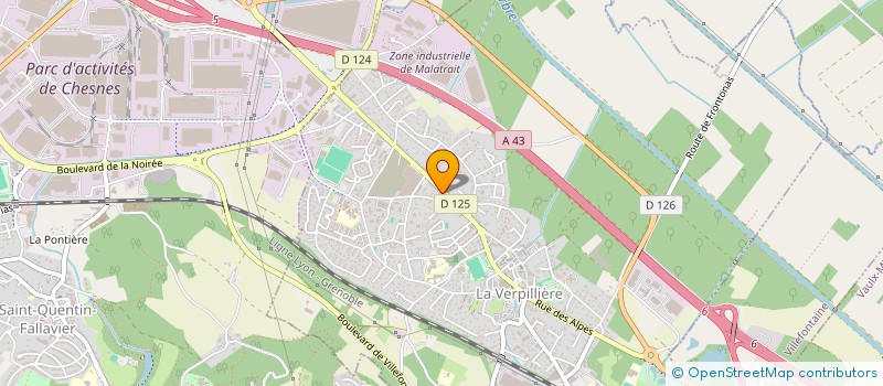 localisation de l'entreprise PMS COMMUNICATION à LA VERPILLIERE