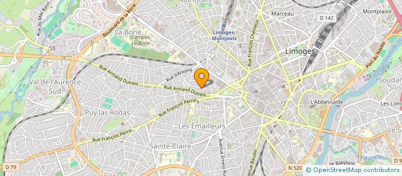 localisation de l'entreprise PMS LIEGE à LIMOGES