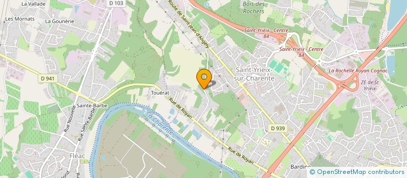 localisation de l'entreprise PMV PISCINES à SAINT-YRIEIX-SUR-CHARENTE