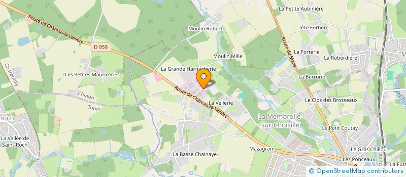 localisation de l'entreprise PMV SERVICES  LA MEMBROLLE-SUR-CHOISILLE