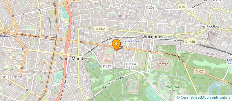 localisation de l'entreprise PNA PATRIMOINE à VINCENNES