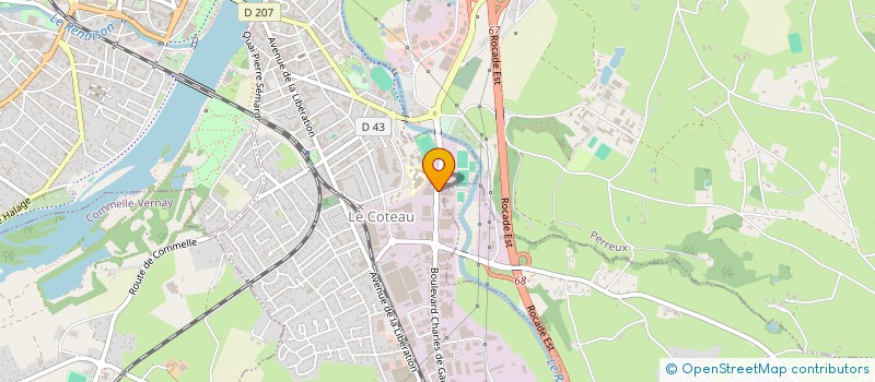 localisation de l'entreprise PNEM  LE COTEAU